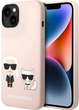 Панель Karl Lagerfeld Silicone Karl&Choupette Magsafe для Apple iPhone 14 Light Pink (3666339078119) - зображення 1