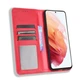 Чехол-книжка Deexe Retro Style для Samsung Galaxy S21 (G991) - Red - изображение 5