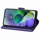 Чехол-книжка с рисунком UniCase Butterfly Pattern для Motorola Moto G54 / G54 Power - Dark Purple - изображение 3