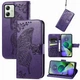 Чехол-книжка с рисунком UniCase Butterfly Pattern для Motorola Moto G54 / G54 Power - Dark Purple - изображение 4