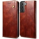 Чехол-книжка с кармашками UniCase Leather Wallet для Samsung Galaxy S21 (G991) - Red - изображение 1