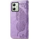 Чохол-книжка з малюнком UniCase Butterfly Pattern для Motorola Moto G54 / G54 Power - Light Purple - зображення 5