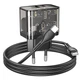 Сетевое зарядное устройство Hoco N34 Dazzling PD20W+QC3.0 + кабель Type-C to Type-C - Transparent Black - изображение 5