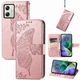 Чехол UniCase Butterfly Pattern для Motorola Moto G54 / G54 Power - Rose Gold - изображение 4