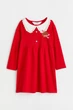 Платье длинный рукав Новогоднее Собака красное H&M 98-104см (400093891) - изображение 1