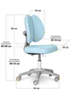 Комплект (L) ErgoKids TH-325 Blue (парта+крісло+тумба) (арт.TH-325+Y-412 Lite+ C3 BLUE) Блакитний - зображення 4
