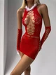 Плаття з сіточки Снігуронька, Christmas, червоний, one size - зображення 5