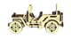 3D Пазл Из Дерева Механический Pazly Wilys Legend Jeep 125 деталей - изображение 3