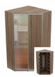 Шкаф-купе двухдверный угловой Алекса 120*120*220 см Дуб Сонома трюфель ДСП + Зеркало Угол-2 - изображение 1
