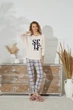 Жіноча піжама (брюки + футболка д/р) бавовняна Sevim 15015 L - изображение 1