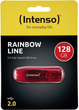 Pendrive Intenso Rainbow Line 128GB USB 2.0 Transparent-Red (4034303029976) - obraz 3