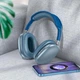 Навушники Bluetooth BOROFONE BO22 Elegant TF, AUX, BT5.3, 400mAh, 12h бездротові повнорозмірні з мікрофоном Синій - изображение 3