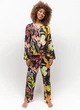 Піжама жіноча Cyberjammies Avery 0069-0070 26/6XL Синій з квітковим принтом (5051877507876) - изображение 2