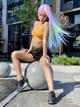Парик на сетке Lace Wig Headline № PKBL07 длинный разноцветный, 80 см, термостойкое волокно - изображение 3