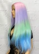 Парик на сетке Lace Wig Headline № PKBL07 длинный разноцветный, 80 см, термостойкое волокно - изображение 7
