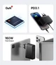 Зарядное устройство BASEUS GaN5 Pro 160W Black (2 Type-C + 1 USB) с кабелем в комплекте (CCGAN160CE) - изображение 7