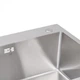 Мийка для кухні з двома чашами інтегрована Lidz Handmade H7843 (LDH7843BRU35387) Brushed Steel 3,0/1,0 мм - изображение 6