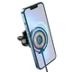 Автотримач з бездротовою зарядкою Hoco CW42 Car Holder на дефлектор АЗУ magnetic car MagSafe 15W для телефону iPhone 12/13/14 Чорний - изображение 6