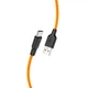 Кабель зарядки HOCO X21 Plus Silicone USB - Type-C (3A) (1M) Чорний-Помаранчевий - изображение 1