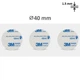 Двухсторонний скотч липучки 3М VHB Strong White Круг D=40мм (3 в 1) (68081) - изображение 1