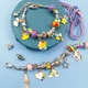 Дитячий набір Rainbow Style Braclet Kit для створення шарм-браслетів та підвісок з 66 предметів в подарунковому боксі, браслети з шармами, Panalisa (74798062) - зображення 3