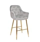 Кресло барное мягкое с подлокотниками на золотых ножках Onder Mebli CHIC серый PH - 613 BAR 75-GD - изображение 1