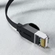 Патч корд Baseus сетевой кабель 10 Гбит\с Ethernet RJ45 Cat 6 плоский 3 м Black (YM1653) - изображение 5
