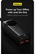 Сетевое зарядное устройство Baseus GaN3 Pro Desktop Fast Charger AC+2U+2C 100W + кабель Black (YM1845) - изображение 9