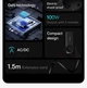 Сетевое зарядное устройство Baseus GaN3 Pro Desktop Fast Charger AC+2U+2C 100W + кабель Black (YM1845) - изображение 10