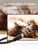 Кабель відео Ugreen HDMI 2.1 8K 3D 48Gbps HDR 0.5М Black (YM1152) - зображення 2