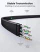 Патч корд Ugreen сетевой кабель 40 Гбит\с 2000 МГц Ethernet RJ45 Cat 8 плоский 1М Black (YM1153) - изображение 7
