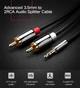 Кабель аудіо Ugreen 3.5 mm to 2RCA стереорозгалужувач 3М Black (YM1387) - зображення 2