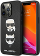 Etui CG Mobile Karl Lagerfeld Saffiano Karl&Choupette do Apple iPhone 13/13 Pro Czarny (3666339028671) - obraz 1