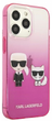 Панель CG Mobile Karl Lagerfeld Gradient Ikonik Karl&Choupette для Apple iPhone 13/13 Pro Pink (3666339049225) - зображення 2