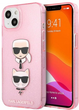 Панель CG Mobile Karl Lagerfeld Glitter Karl&Choupette для Apple iPhone 13 mini Pink (3666339028817) - зображення 1