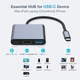 Переходник Type-C на HDMI USB 3.0, адаптер для MacBook Apple Samsung Asus HP Type-С USB-хаб 4K (TypeC-HUB-3in1-SL) Dark Grey - изображение 2