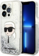 Панель CG Mobile Karl Lagerfeld Glitter Karl Head для Apple iPhone 14 Pro Silver (3666339086862) - зображення 1