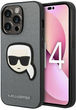 Панель CG Mobile Karl Lagerfeld Saffiano Karl Head Patch для Apple iPhone 14 Pro Silver (3666339077099) - зображення 1