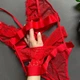 Боді-стреп Bolshe ажурний Червоний L - зображення 6
