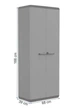 Шафа Keter/Kis PIU Tall Cabinet сіра пластикова багатофункціональна (241540) - изображение 3
