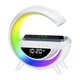Нічник смарт-лампа акумуляторна RGB BT-3401 білий з бездротовою зарядкою та годинником - зображення 5