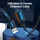 USB кабель подовжувач USB на USB Vention Extension Cable charging data (0.5m, 5 Gbit/s, USB 3.0, 2A). Black - зображення 7