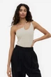 Боди H&M S бежевый 22111157808 - изображение 2