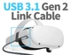 Кабель Oculus Link USB 3.1 на type С, 5 метрів, в оплетці кабель Oculus Link для Meta Quest: Oculus Quest / Oculus Quest 2 / Oculus Quest 3/3s / Pico 4, 180 грам - зображення 5