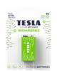 Аккумулятор Tesla 9V GREEN+ RECHARGEABLE 250mAh / HR9V / BLISTER FOIL 1 шт. - изображение 1