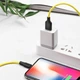 Чорно-жовтий кабель Hoco X21 Plus USB – Lightning – ось який товар представлений. - зображення 1