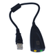 Внешняя звуковая карта UKC 5HV2 (USB sound card) с разъёмами 3,5мм Черный - изображение 1