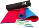 Коврик для йоги и фитнеса EasyFit TPE+TC 6 мм двухслойный + Чехол красный с голубым - изображение 1
