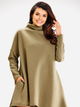 Sukienka trapezowa damska Awama A609 S/M Khaki (5902360583658) - obraz 4