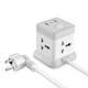Удлинитель сетевой XO WL20 4 розетки 2USB Type-C 2м серо-белый - изображение 3